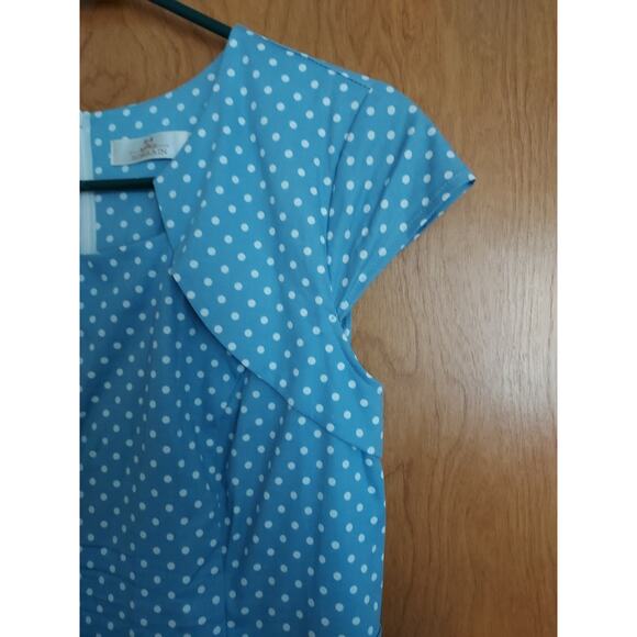 Homrain Women's Dress Pin-up Style Dress size Large Polka dot cotton blend zip - Picture 3 of 9